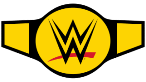 "WWE Championship replica belt 2025 edition on black stand"
